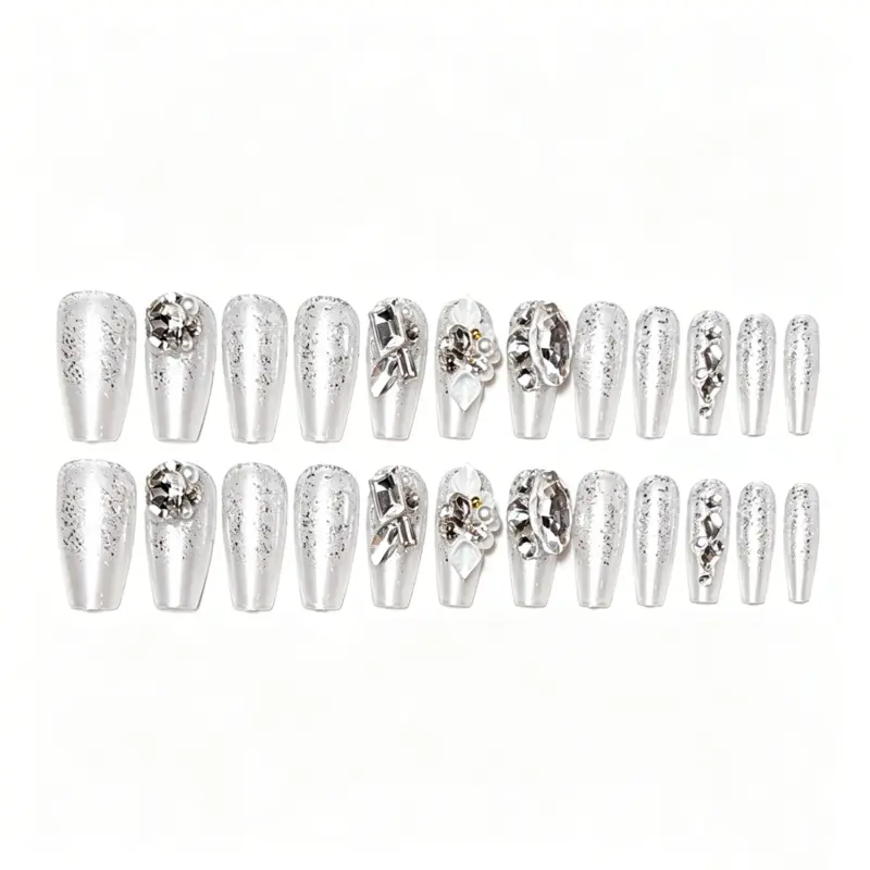 Bridal Premium Nail Gift Box – Large Rhinestone Full Size Set