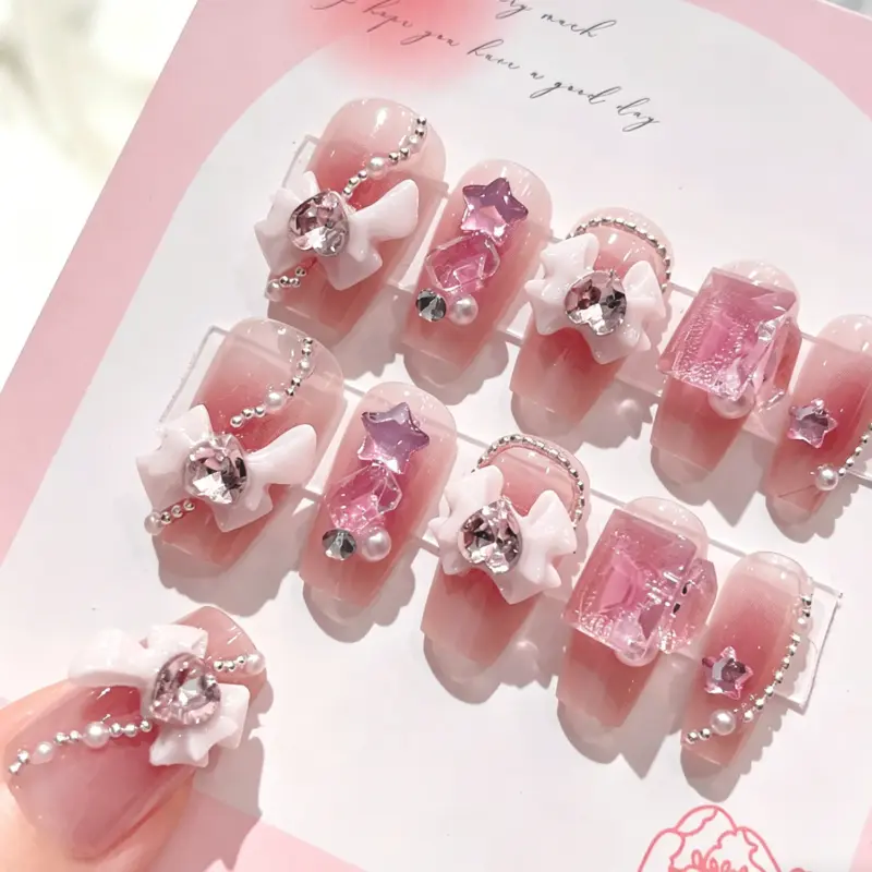 24 Piece Cute Bow Press On Nail Gift Box — Sweet Girl Edition