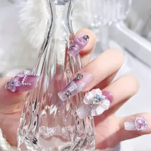 Size Range of 24 Piece Bow Press On Nail Set