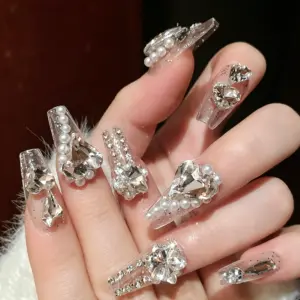 Full Size Range of Handmade Bling Rhinestone Press On Nails